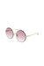 Fashion Metal Sunglasses With Pink Gradient Lens In Gold - Gold