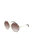 Geometric Metal Sunglasses With Brown Gradient Lens In Havana - Havana