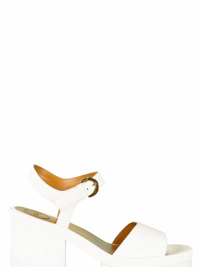 Chloé Odina Heel Sandals In Cloudy White product