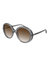 Oval Sunglasses With Gradient Lens - Grey
