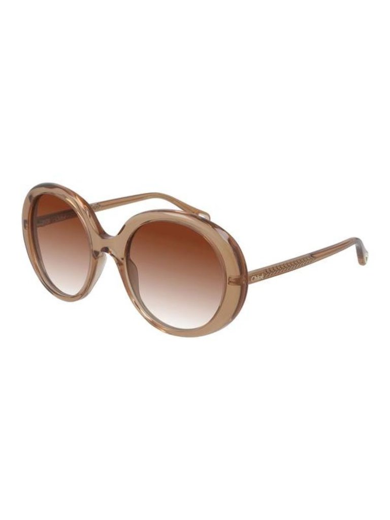 Oval Sunglasses With Gradient Lens - Orange