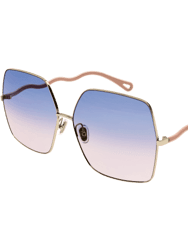 Retro Oversize Wavy Temple Sunglasses