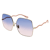 Retro Oversize Wavy Temple Sunglasses