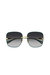 Rimless Metal Sunglasses With Grey Gradient Lens In Gold