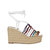 Women's Strappy Wedges Sandal In Rainbow - Rainbow