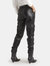 Bridget Buckled Cuff Vegan Leather Pants