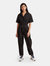 Zoe Wrap Waist Jumpsuit - Black