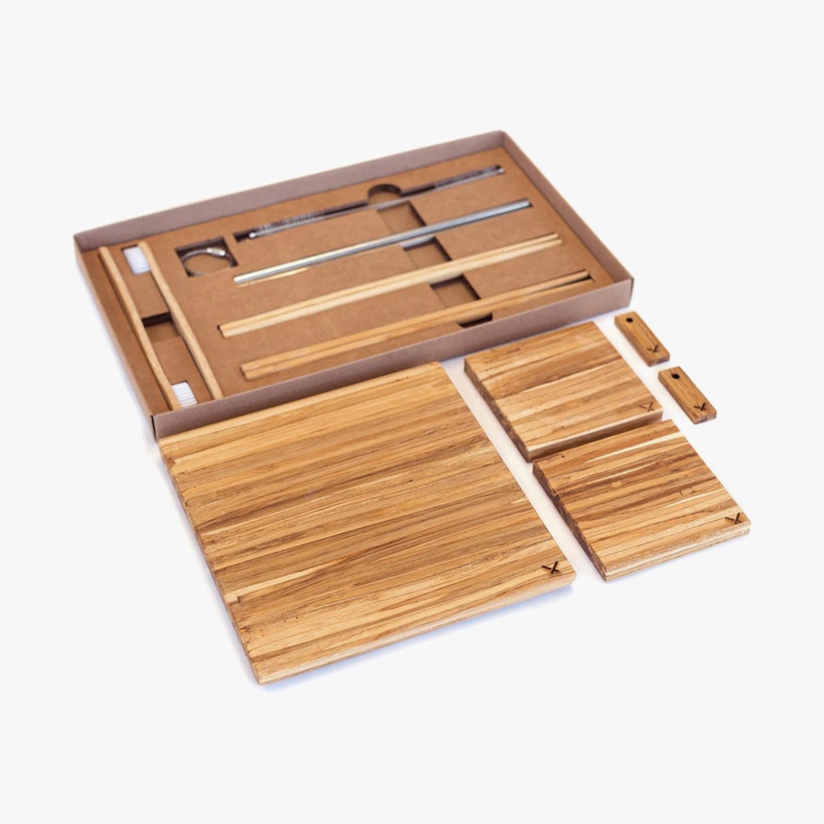 Chop Value Set of 4 Recycled Chopstick Coasters