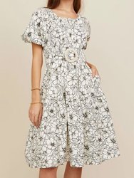 Audrey Dress - Etched Floral