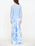 Chelsea Floral Jade Pant In Blue