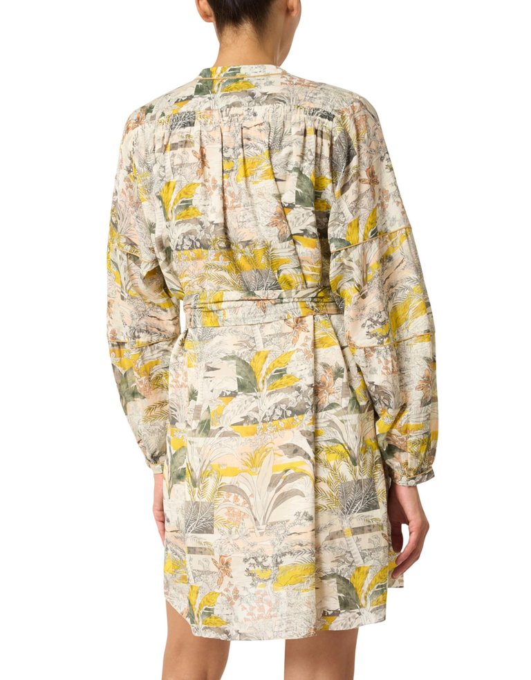 Bruna Floral Cotton Silk Shirt Dress