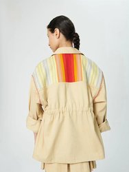 Cypress Embroidered Jacket In Palm Dye Olive