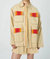 Cypress Embroidered Jacket In Palm Dye Olive - Palm Dye Olive