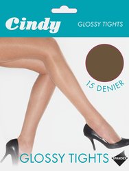 Cindy Womens/Ladies 15 Denier Glossy Tights (1 Pair) (Natural) - Natural