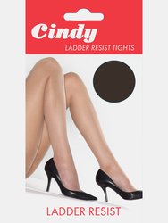Cindy Womens/Ladies Ladder Resist Tights (1 Pair) (Barely Black) - Barely Black