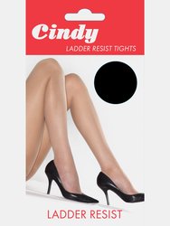 Cindy Womens/Ladies Ladder Resist Tights (1 Pair) (Black) - Black