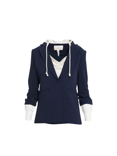 Cinq à Sept Hooded Khloe Jacket, Navy/Heather Grey product