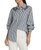 Women Crystal Ivy Stripe Kandice Button Down Top - Blue/Ivory