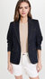 Women Khloe Single Button Denim Blazer - Indigo