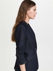 Women Khloe Single Button Denim Blazer