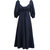 Women Kristina V-Neck Twisted Front Midi Dress Navy Blue - Navy Blue