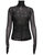 Women Star Shirred Mesh Turtleneck Top