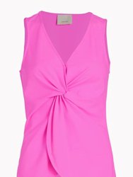 Women's Kenna Twist Front Sleeveless Top - Electric Pink