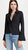 Women's McKenna Black Cotton Twist Front Blouse Top - Black