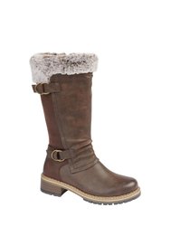 Cipriata Womens/Ladies PU Mid Calf Boots - Brown