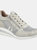 Womens Lace And Zip Sneakers - Silver