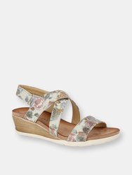 Womens/Ladies Adia Crossover Strap Wedge Sandals - Multi