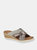 Womens/Ladies Anella Crossover Wedge Sandals - Pewter/Silver/Bronze - Pewter/Silver/Bronze