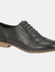 Womens/Ladies Brogue Oxford Lace Up Leather Shoes - Black