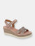 Womens/Ladies Fiona Wedge Sandals - Rose Gold - Rose Gold