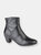 Womens/Ladies Ginerva Folded Vamp Ankle Boots - Black