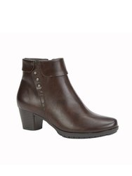 Womens/Ladies Janis Ankle Boots - Brown