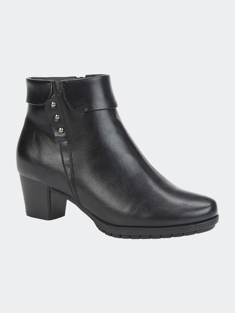 Womens/Ladies Janis Ankle Boots - Black