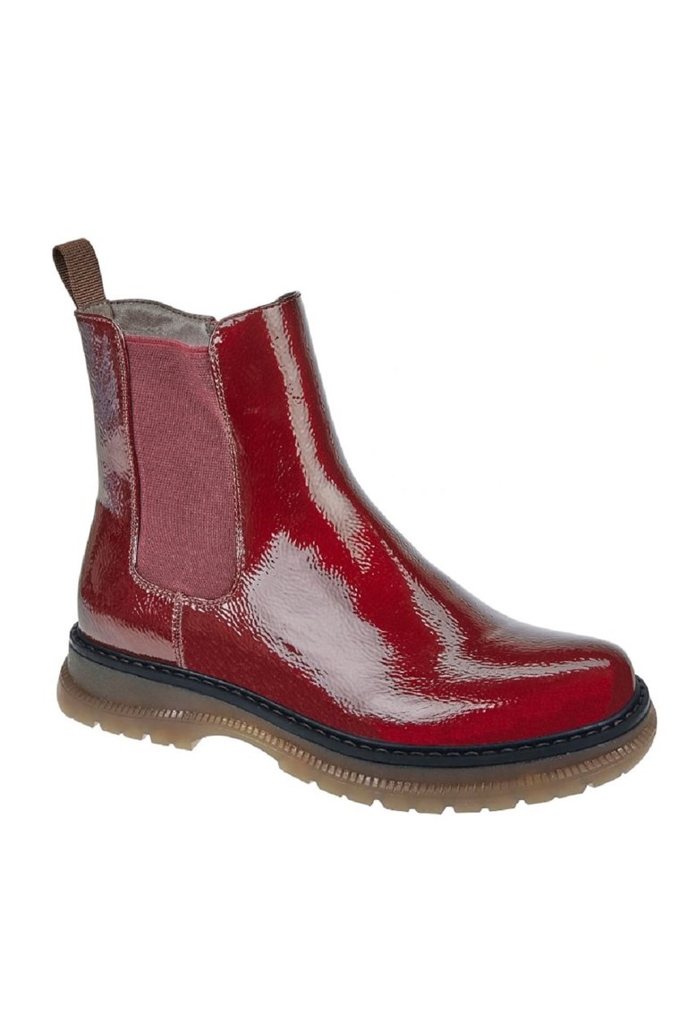 Womens/Ladies Jessica Ankle Boots - Burgundy - Burgundy