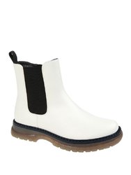 Womens/Ladies Jessica Ankle Boots - Off White - Off White