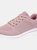 Womens/Ladies Leona Lightweight Memory Foam Sneaker - Rose Pink Sparkle