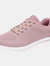 Womens/Ladies Leona Lightweight Memory Foam Sneaker - Rose Pink Sparkle