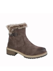 Womens/Ladies Oletta Ankle Boots - Brown