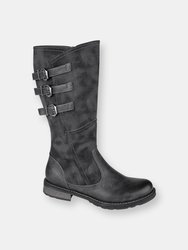 Womens/Ladies Romia Calf Boot - Black - Black