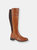 Womens/Ladies Silvia Leather Zip High Leg Boot - Tan - Tan