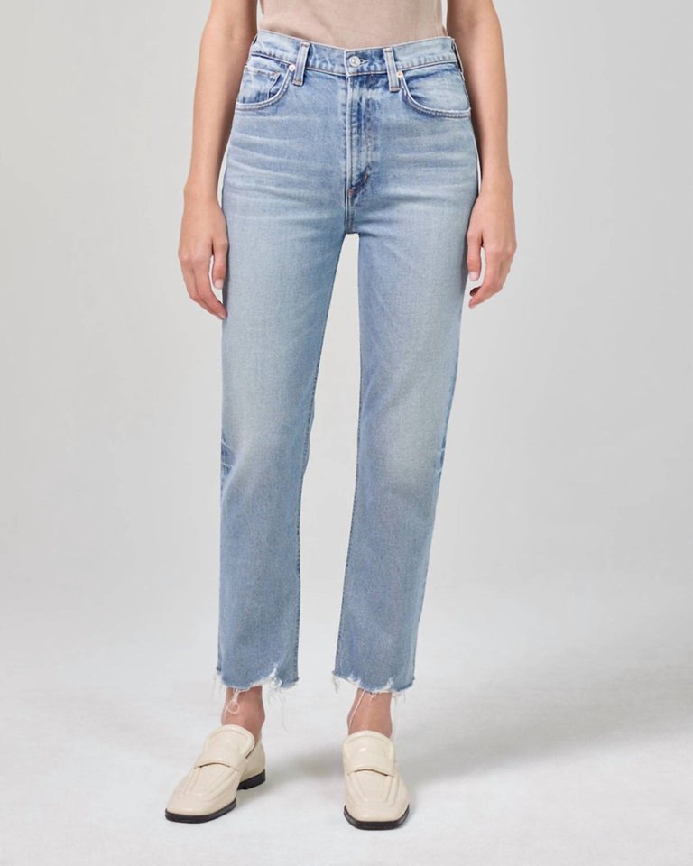 Daphne High Rise Straight Leg Jeans - Checkmate