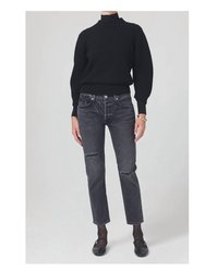 Emerson Slim Fit Boyfriend Jeans - Black Pepper