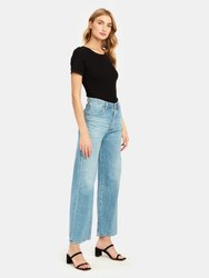 Flavie High Rise Ankle Length Wide Leg Trouser Jeans