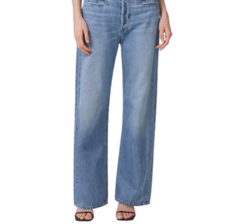 Gaucho Trouser Jeans In Vista Blue - Vista Blue