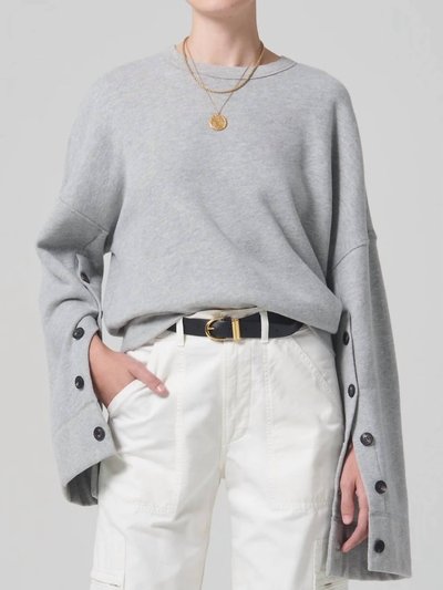 Citizens of Humanity Luella Cape Sleeve Fleece Top In Heather Grey product