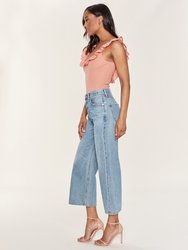 Sacha High Rise Cropped Wide Leg Jeans